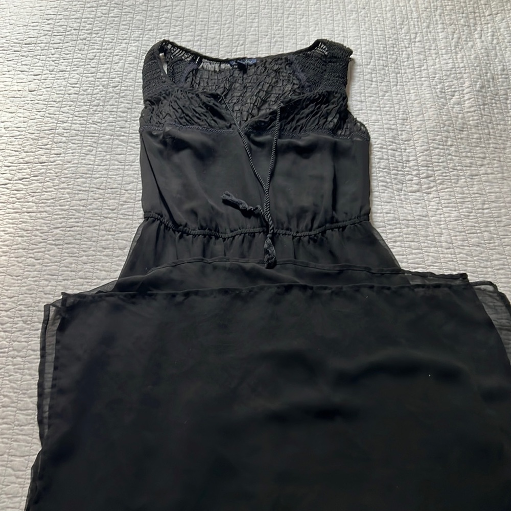American Eagle sheer medium black maxi dress